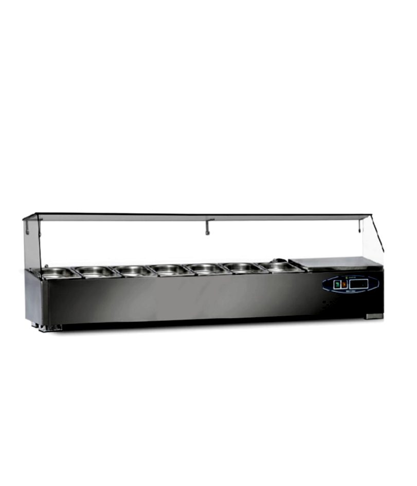 22SBS07-15 Soğutmalı Set Üstü Saladbar 120cm Gn 1/4 7 Küvet