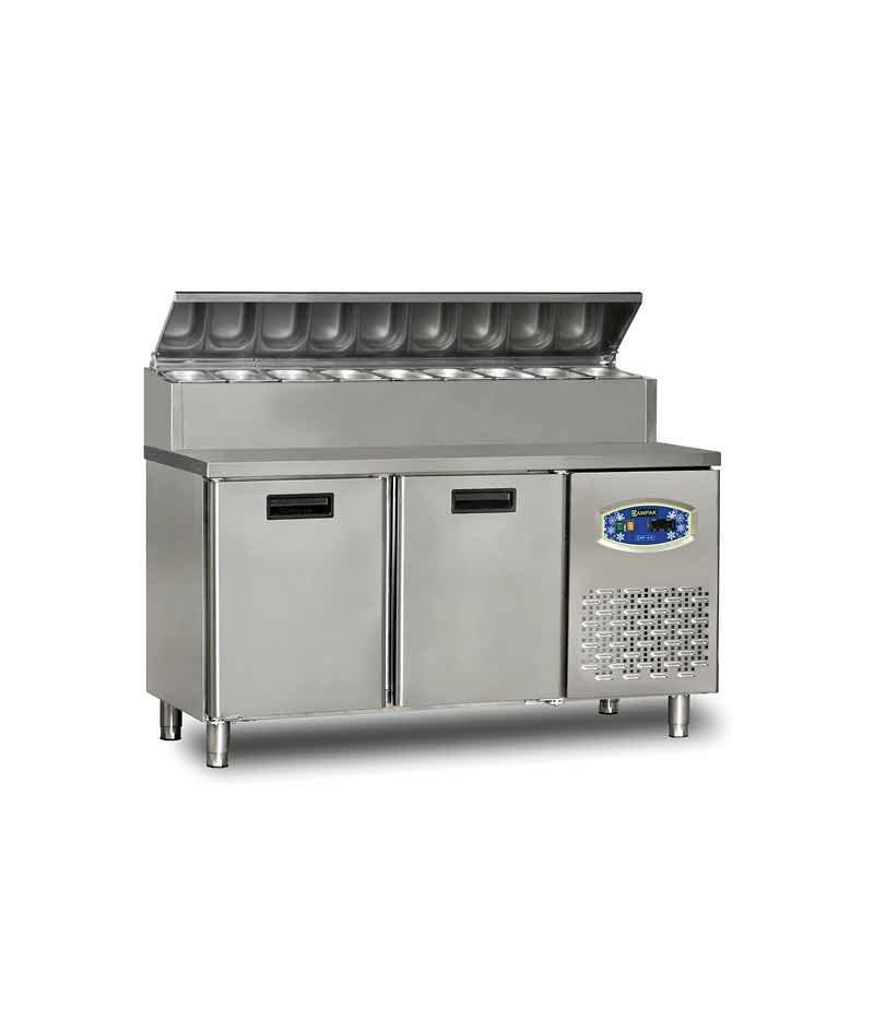 22TBF2S-PA70 2 Kapılı Tezgah Altı Kısa Pizza Hazırlık Buzdolabı
