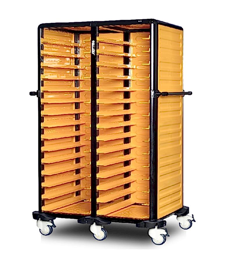 G.ST.150.D.3 İkili Servis Tepsi Arabası 150 (2 Yanı Kapalı+Arka Kapalı)