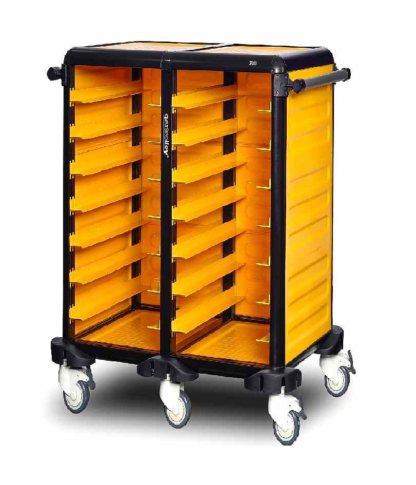 G.ST.75.D.3 İkili Servis Tepsi Arabası 75 (2 Yanı Kapalı+Arka Kapalı)